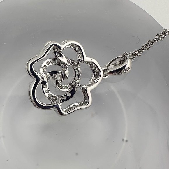 Shining White Sapphire Ring and Pendant Set - Sterling Silver with 18" Chain - Picture 5 of 14